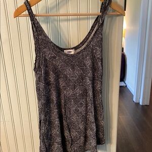 Old Navy Black Patterned Women's Top